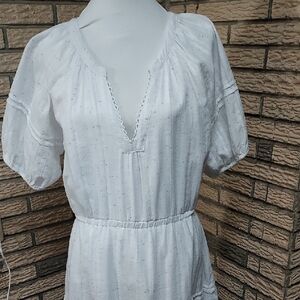 Betsey Johnson Confetti & White V-Neck Dress XL  Exc Cond